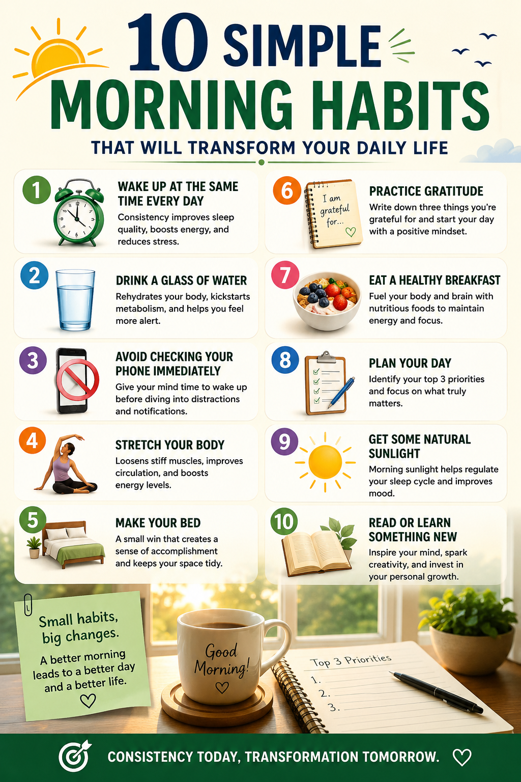 10 Simple Morning Habits That Will Transform Your Daily Life